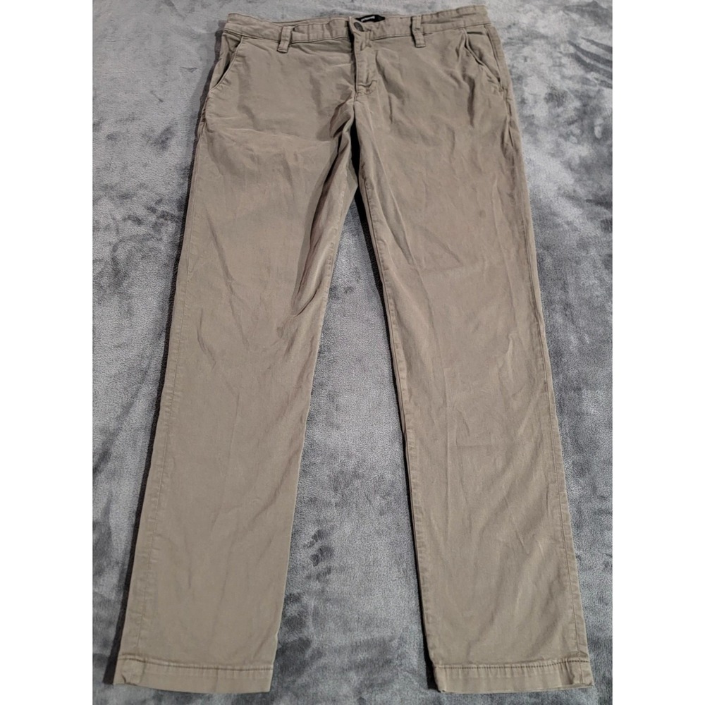 Mavi Jeans Men 35x34 Olive Edward Slim Straight Leg Stretch Cotton Blend Preppy